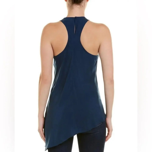 NWT Rare Cinq A Sept Cuerpo Dylan Tunic Asymmetric Navy Size S MSRP $269 - Picture 2 of 7